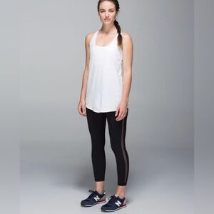 Lululemon Athletica Om Racerback in Heathered White